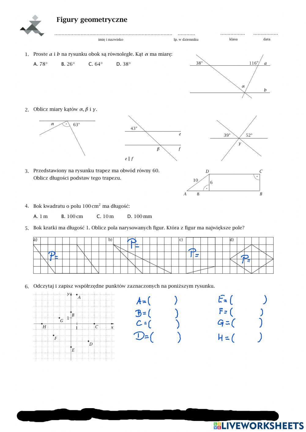 Figury geometryczne klasa 7