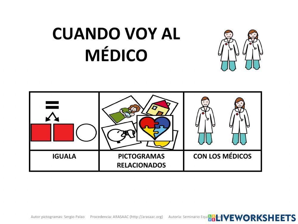 Material Teacch profesiones médico