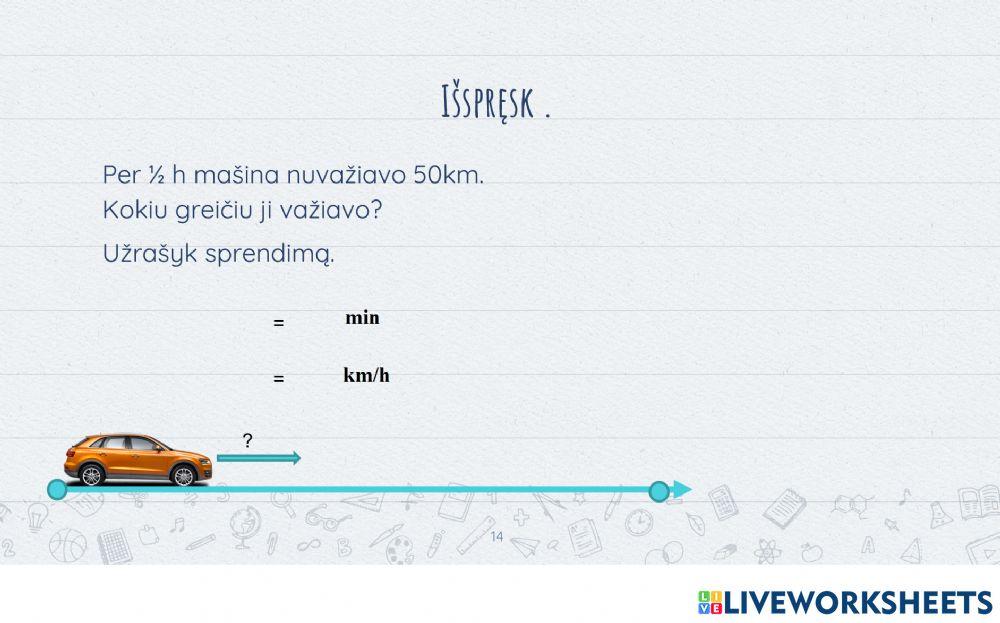 Greičio apskaičiavimas