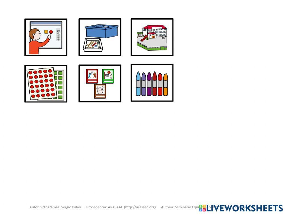 Material Teacch profesiones igualar maestra