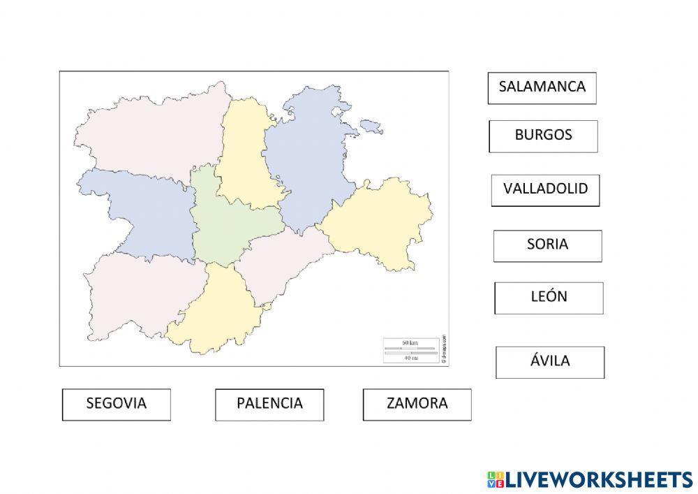 Mapa castilla y león
