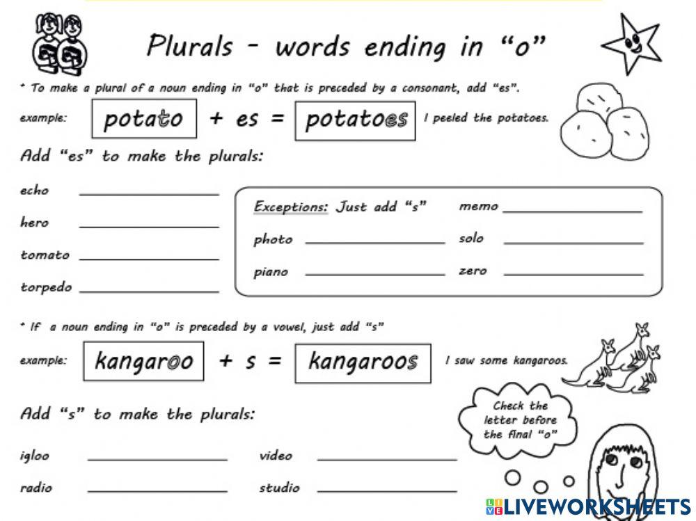 Plural Rules ending with o