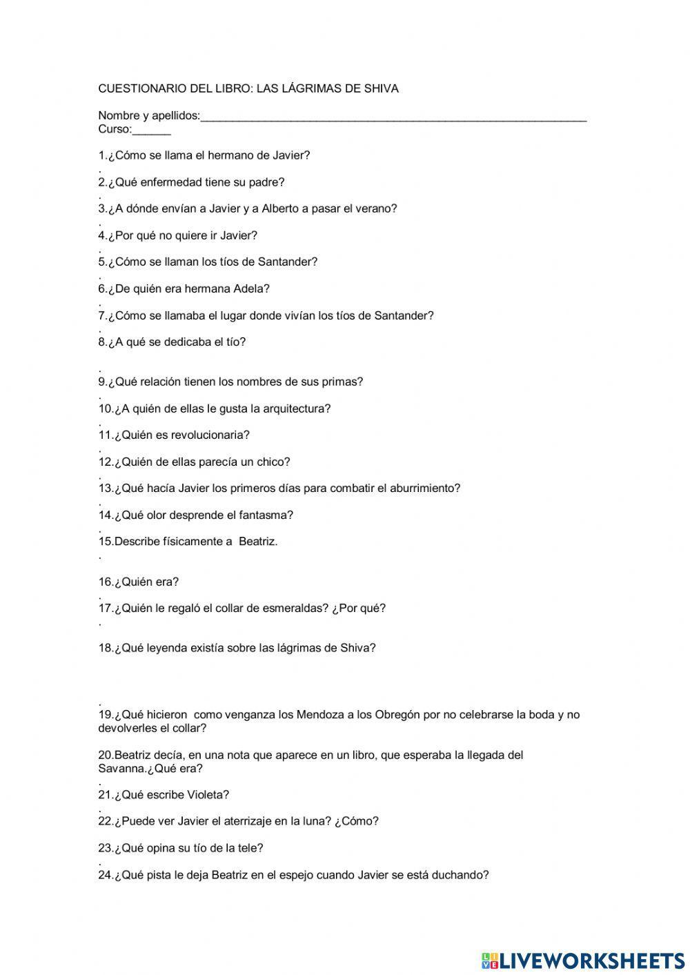 Las lágrimas de shiva