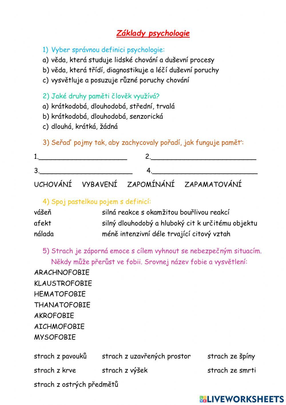 Základy psychologie