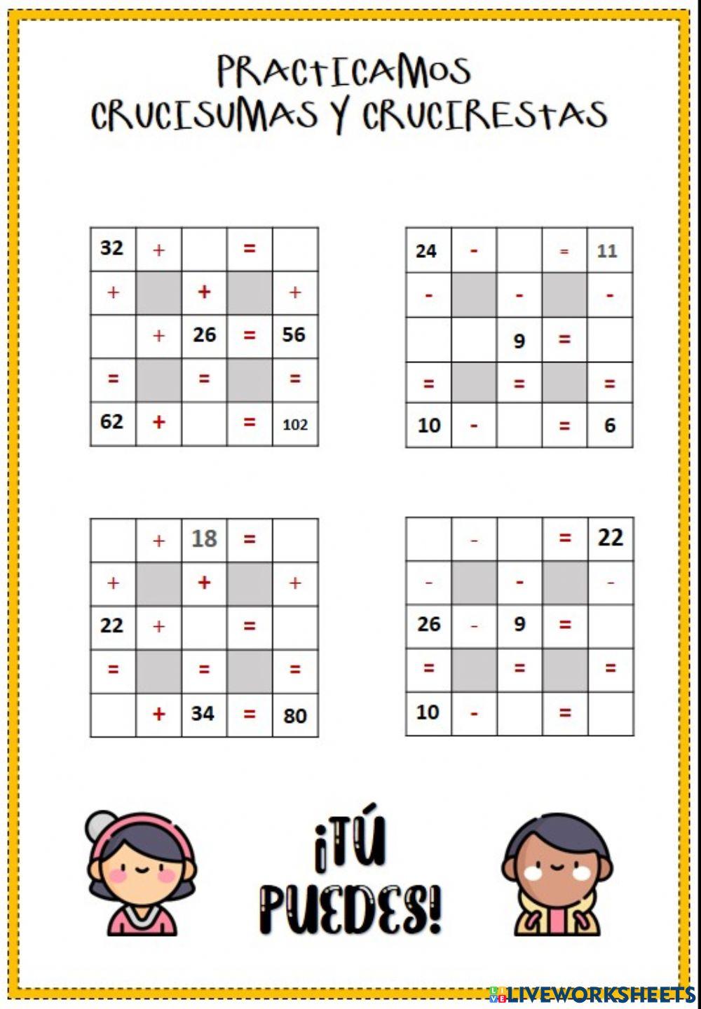 Crucisumas y crucirestas