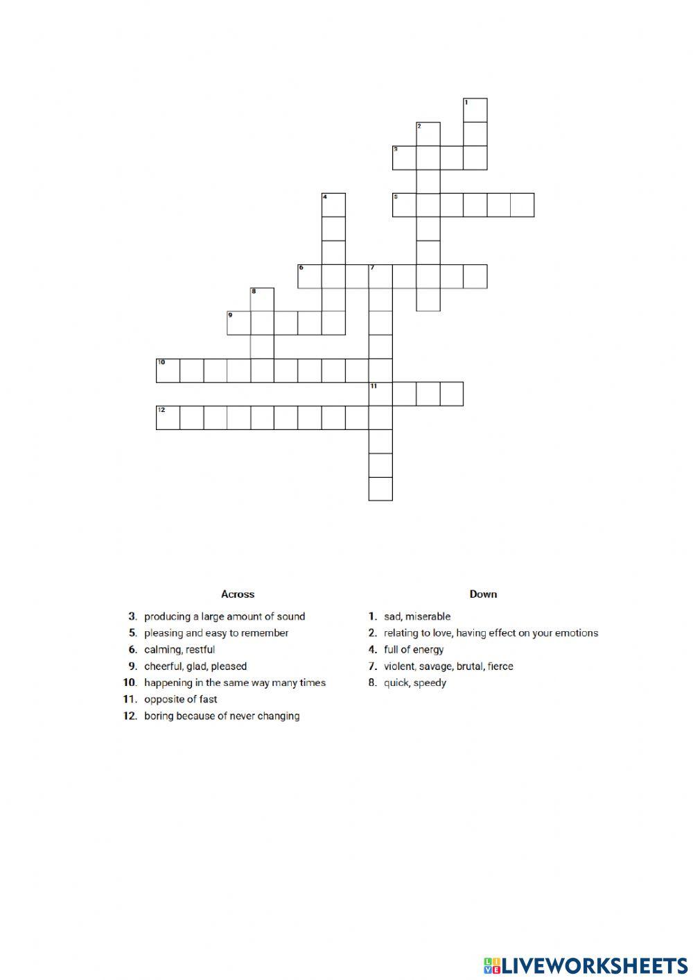 New Challenges, M7 Key words - Music