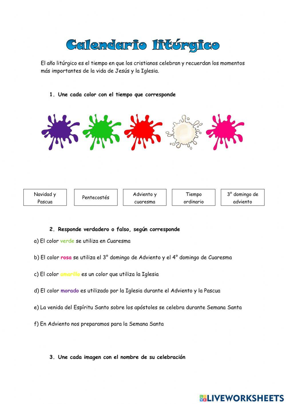 Calendario Litúrgico