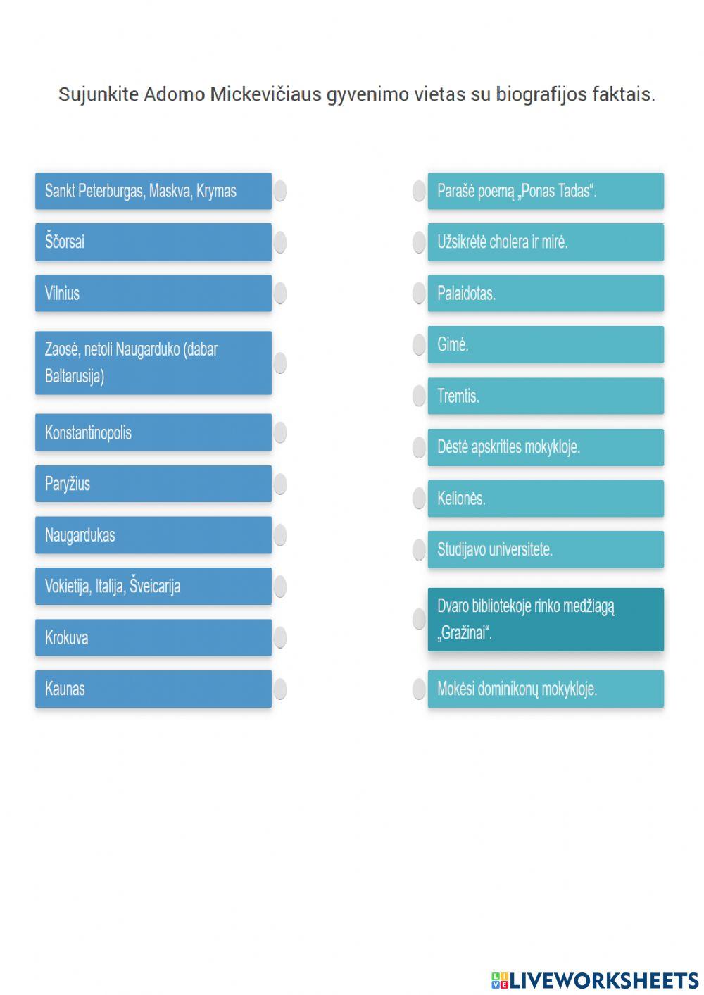 Adomo Mickevičiaus gyvenimas ir asmenybė