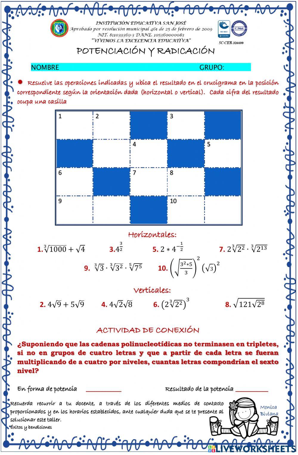 GUIA 3 SEMANA 1 POTENCIACION