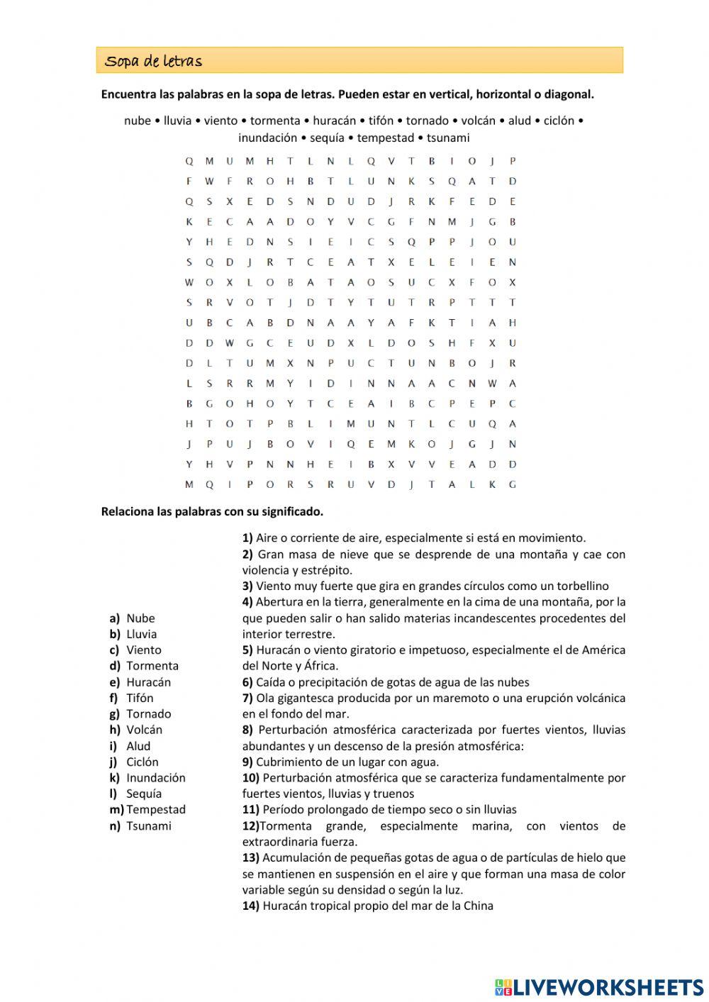 Tiempo atmosférico y catástrofes