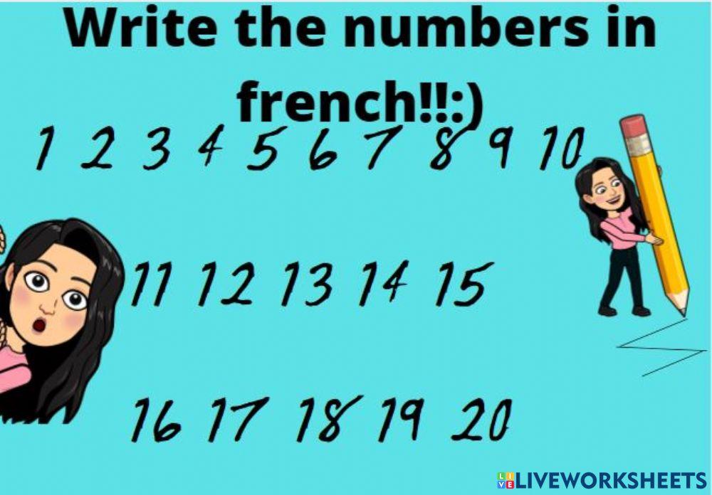 French numbers