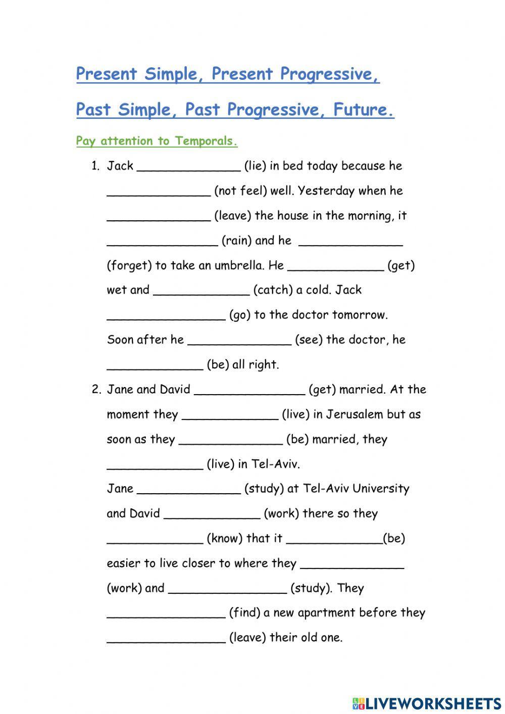 Tenses with future time clauses