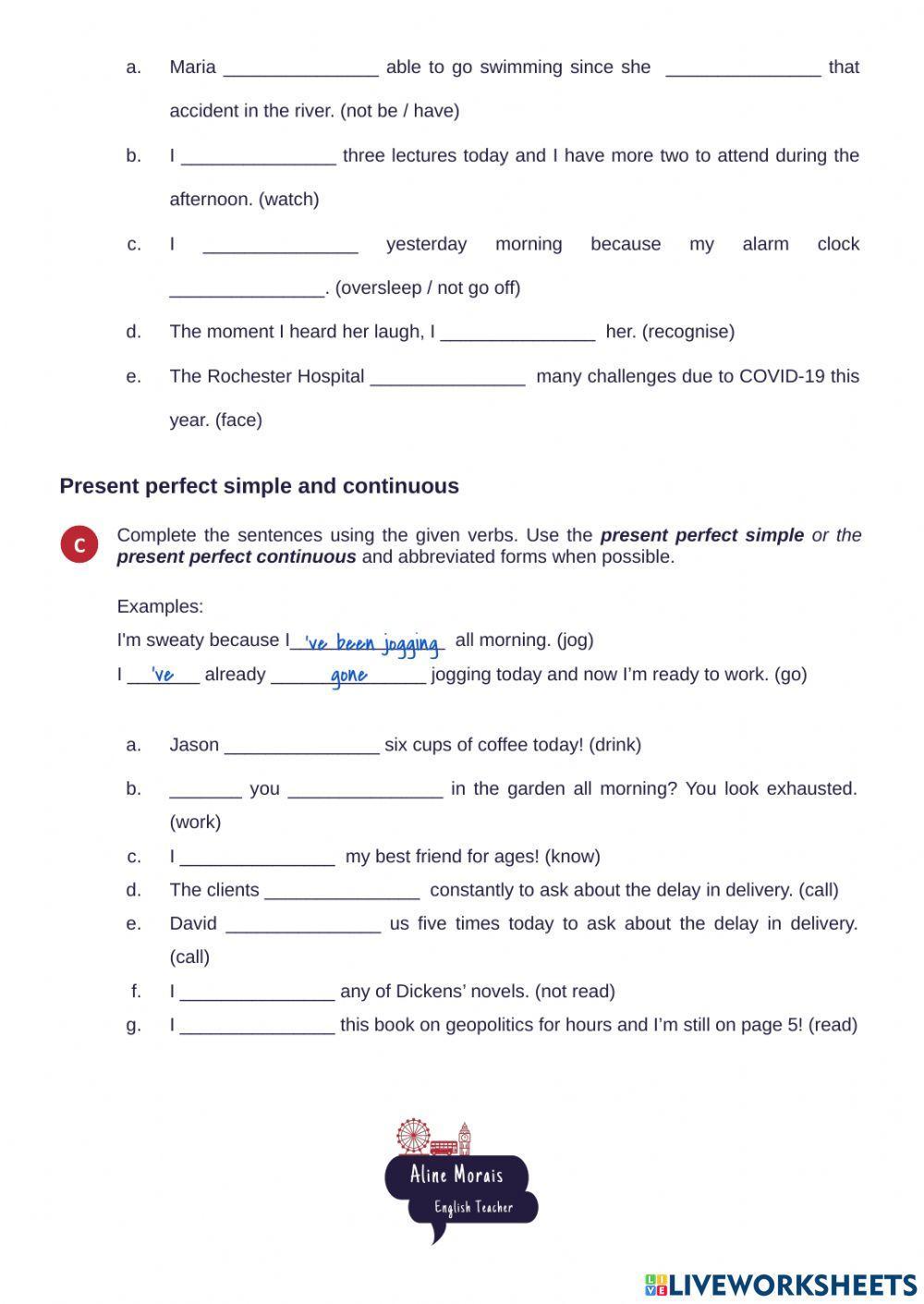 Verb Tenses Review - Mixed