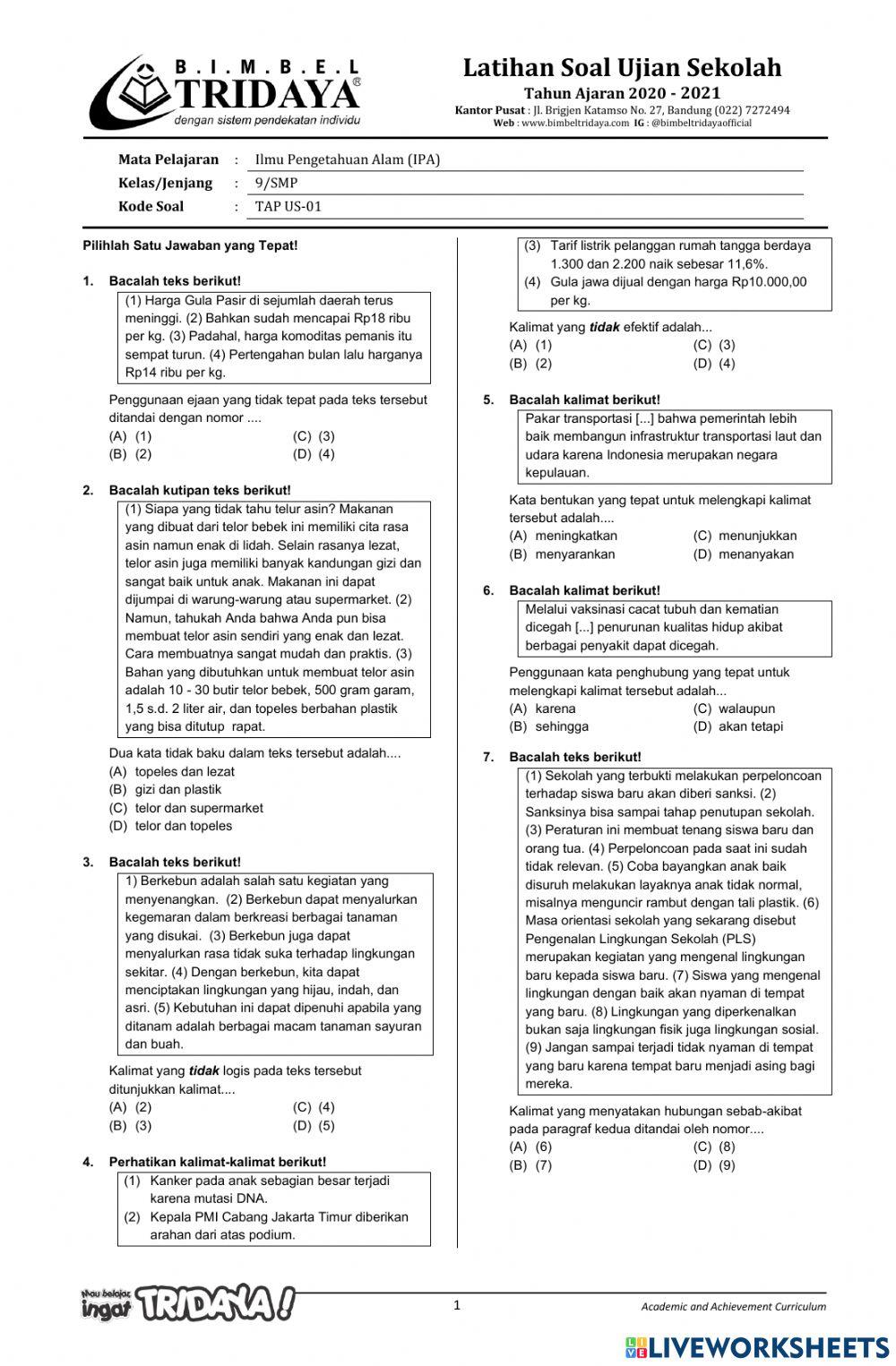 Kalimat Efektif & Huruf Kapital