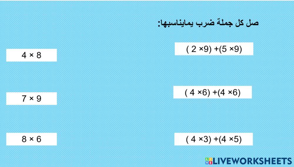 تفكيك الأعداد للضرب