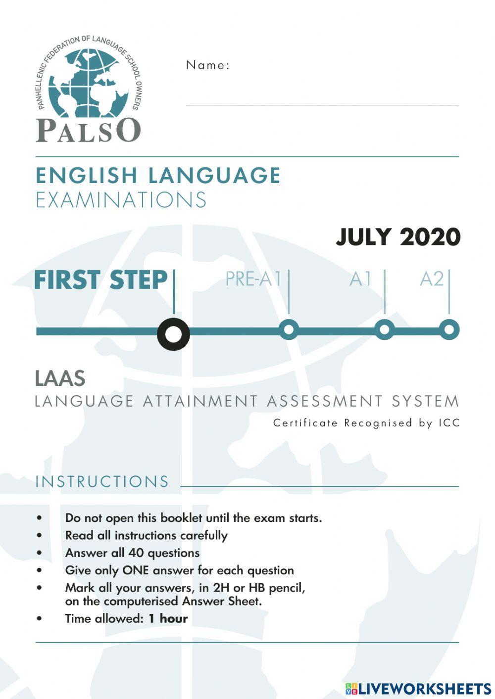 NEW REFORMED Palso LAAS first step 2020