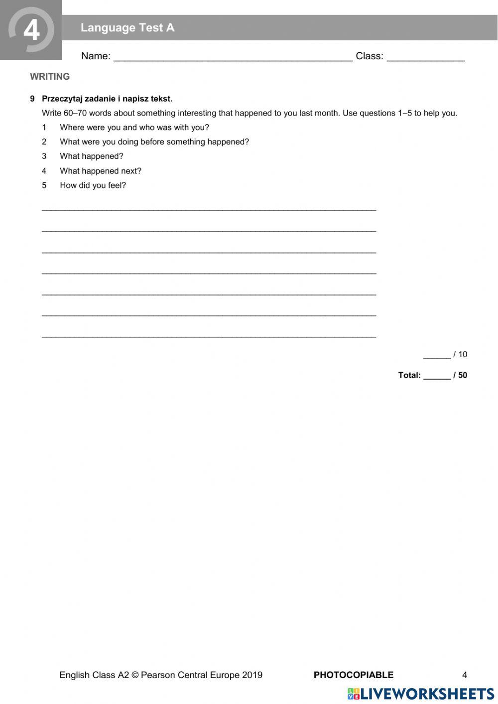 TEST unit 4 ECA2  Group A