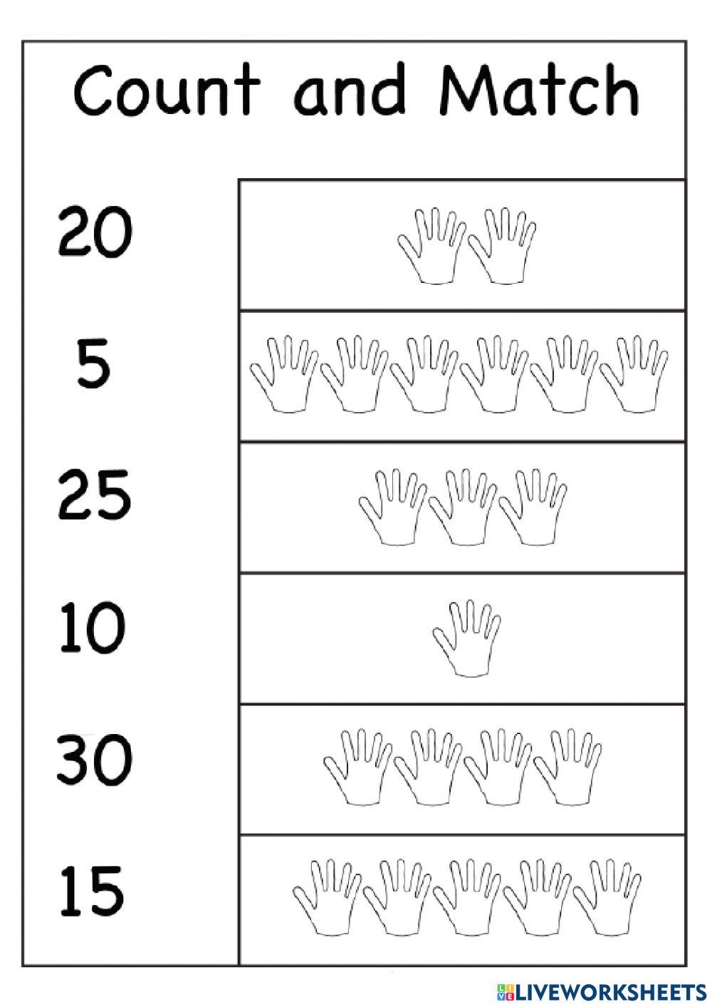 Skip counting by 5s