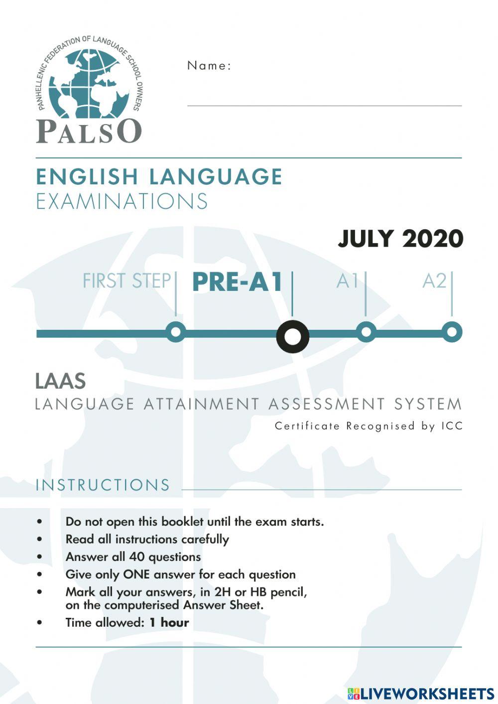 NEW REFORMED Palso LAAS PRE-A1 2020