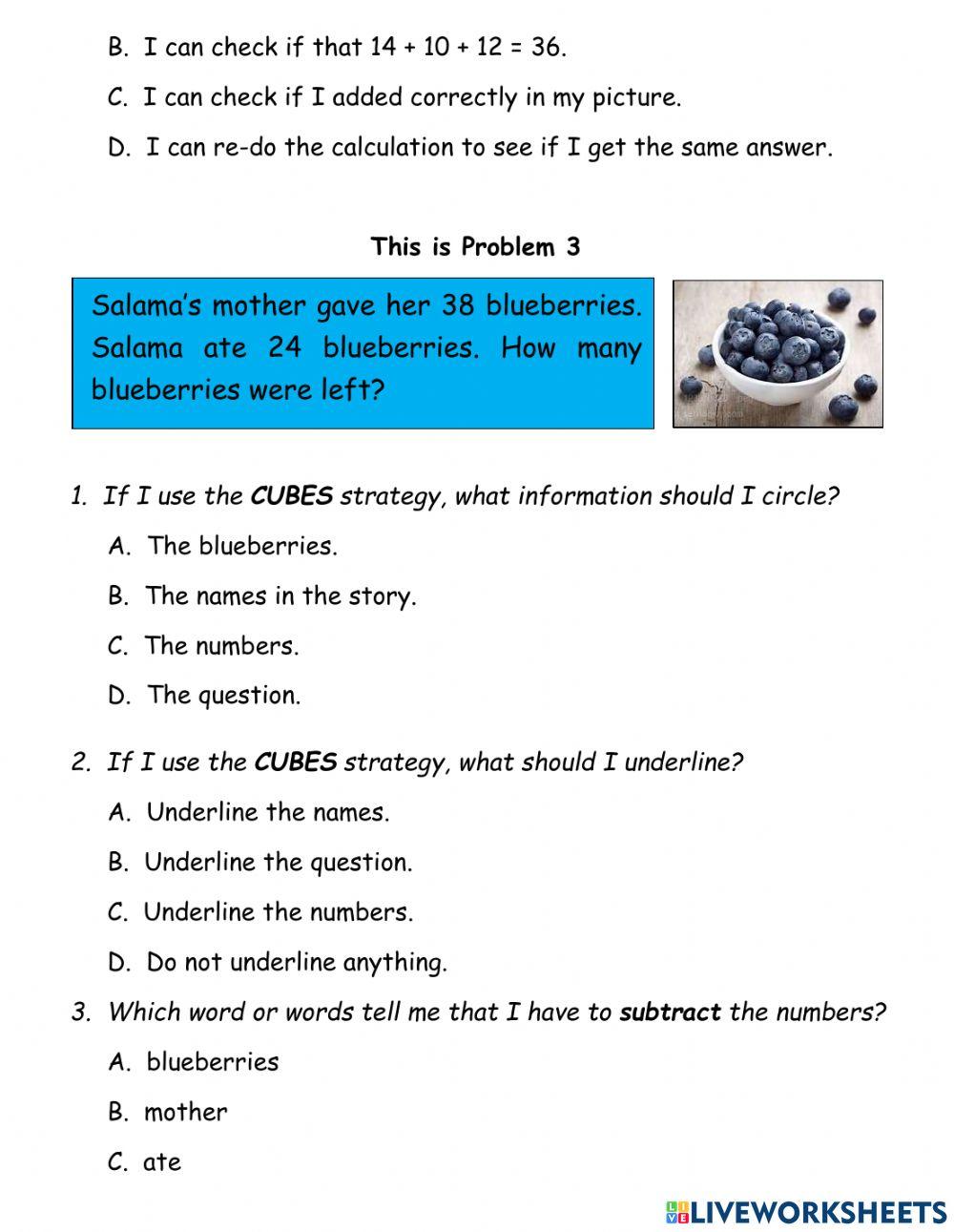 Math Problem Solving Q2 & 3