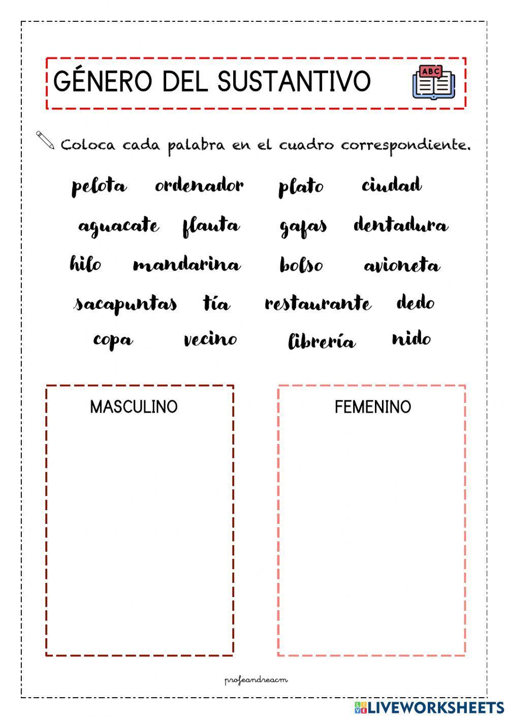 Género del sustantivo