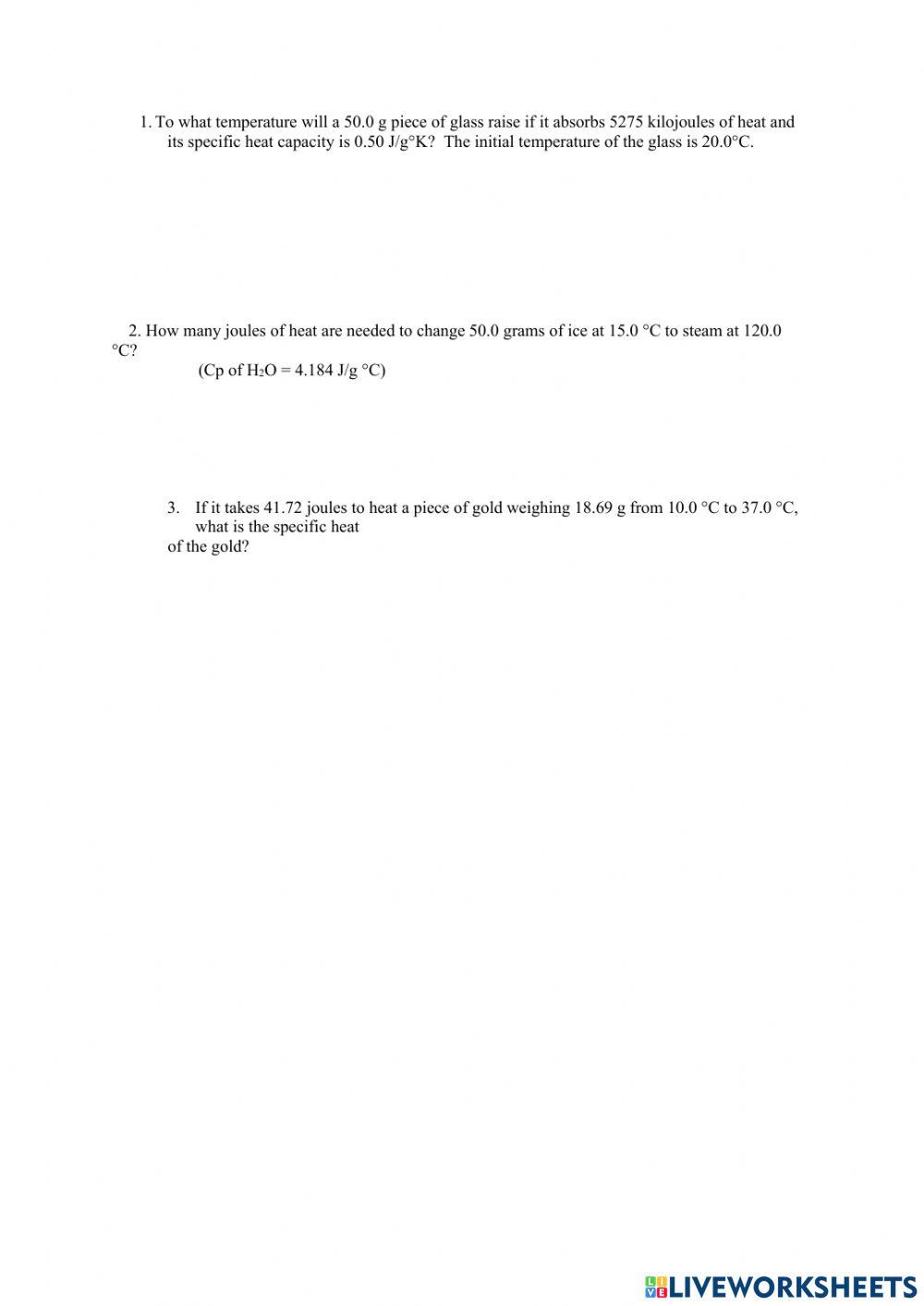 Thermochemistry