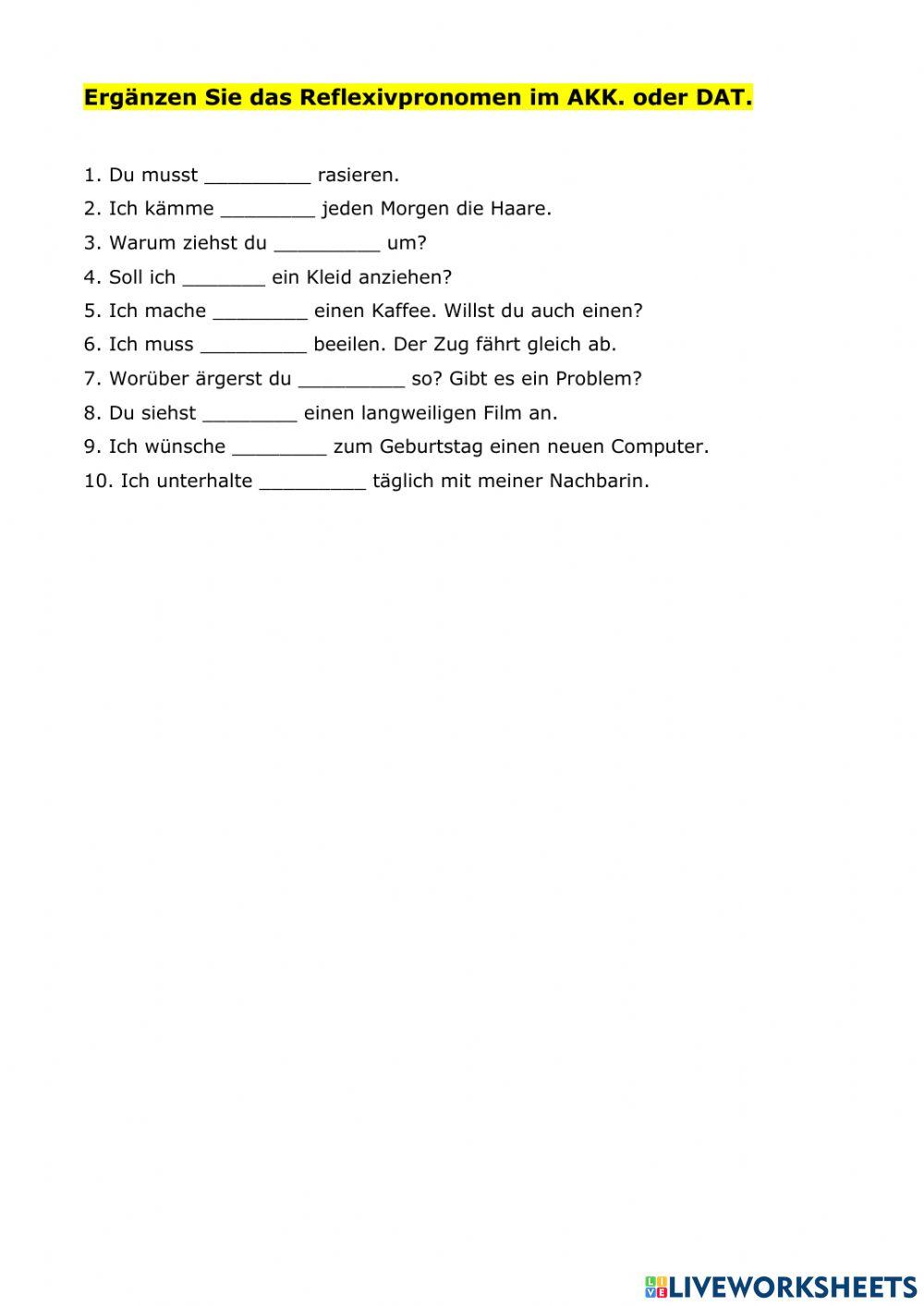 ReflexivpronomenAKKundDAT