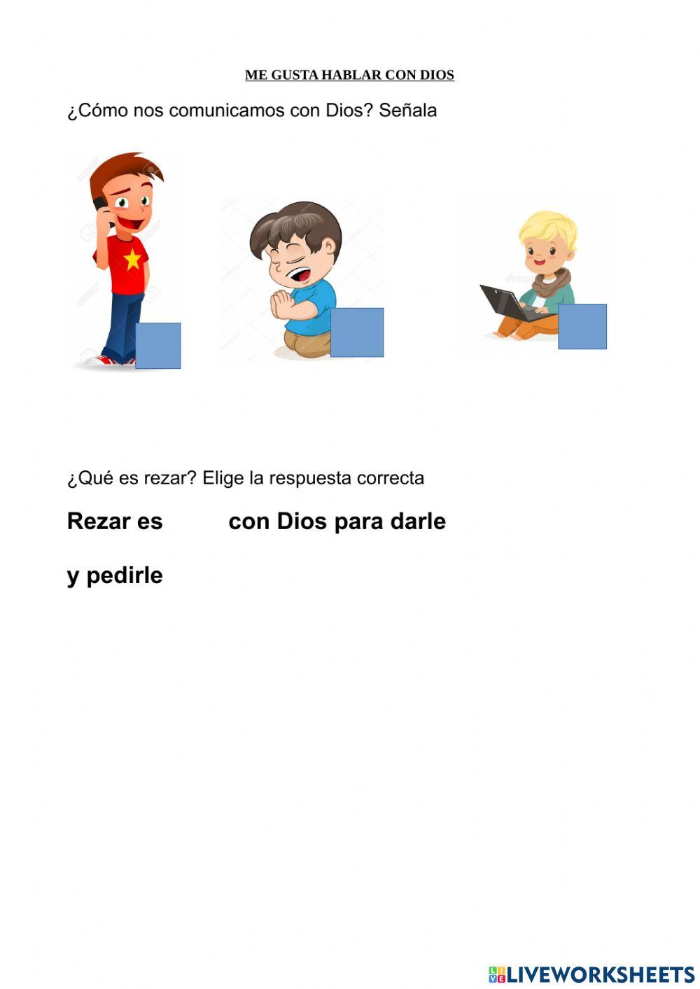 Me gusta hablar con Dios