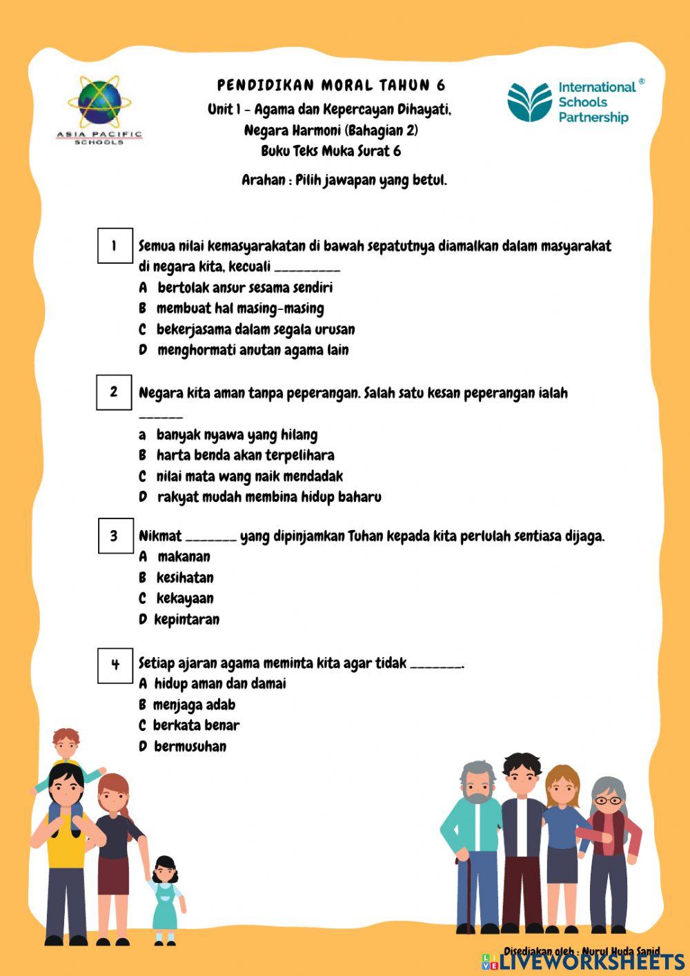 Pendidikan Moral Tahun 6 - Unit 1 (Bahagian 2)