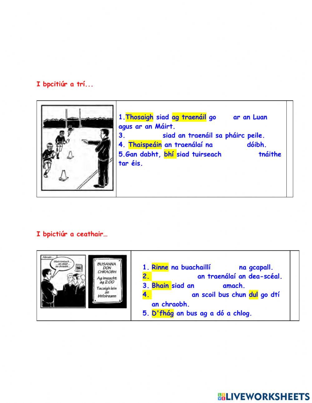 SP:An Fhoireann ag cruthú go maith