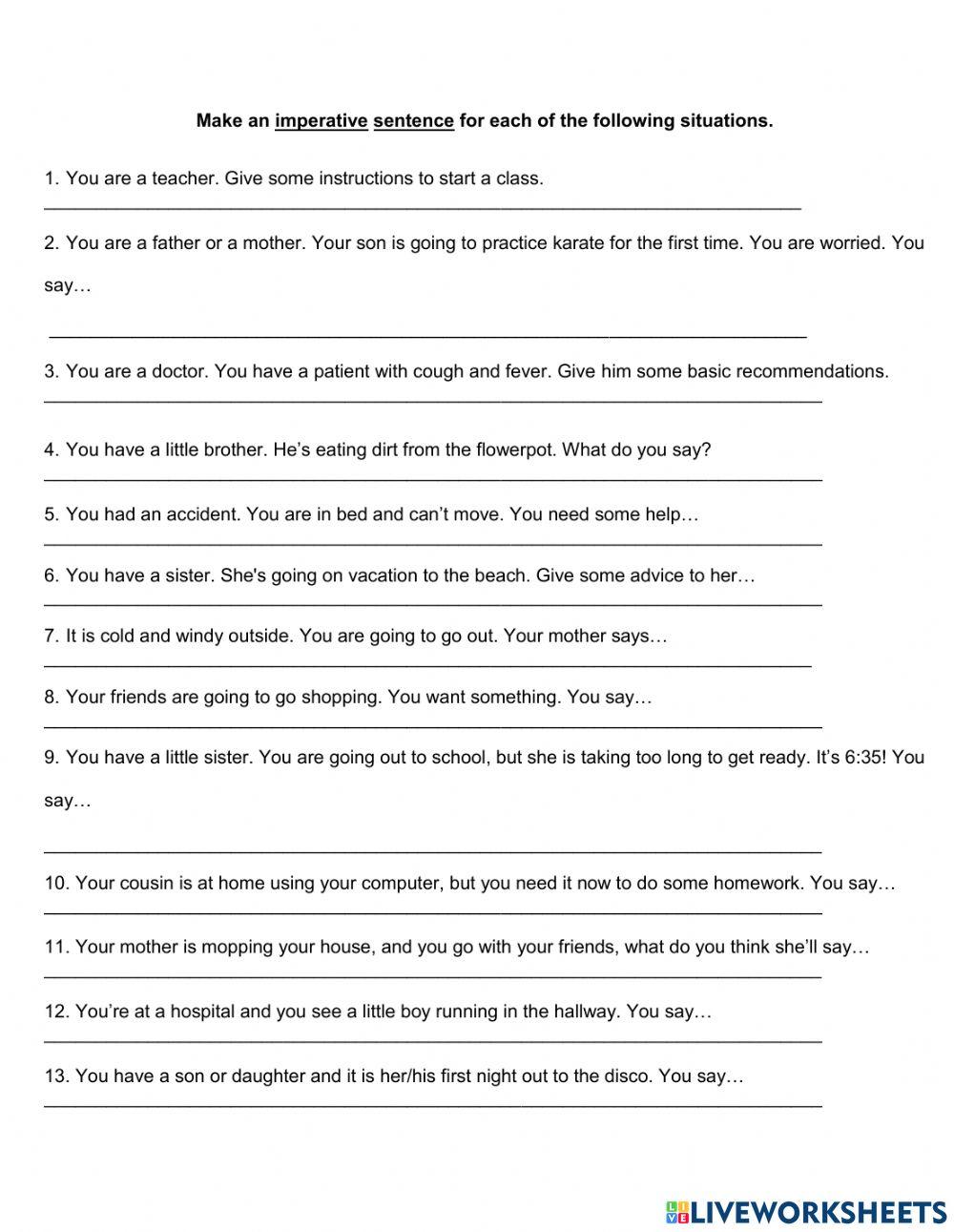 Imperatives Interactive Worksheet For Intermediate Live Worksheets imperatives-interactive-worksheet-for-intermediate-live-worksheets