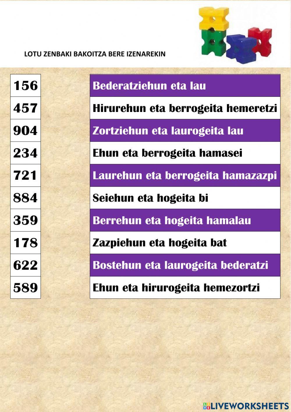 Zenbakiak lotu
