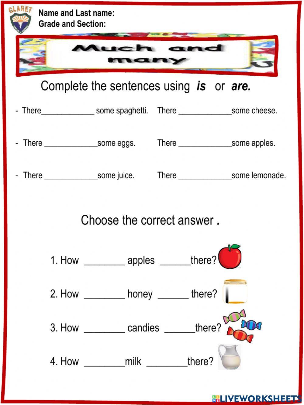 Fourth Grade English Worksheets