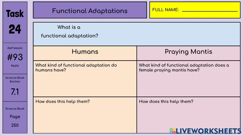 Animal Adaptations