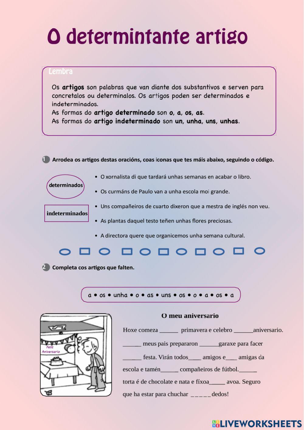 O determinante artigo