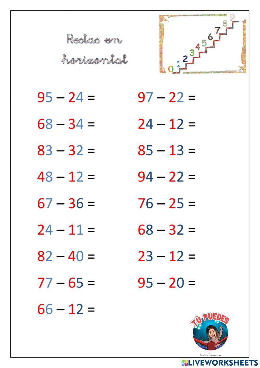 Restas en Horizontal