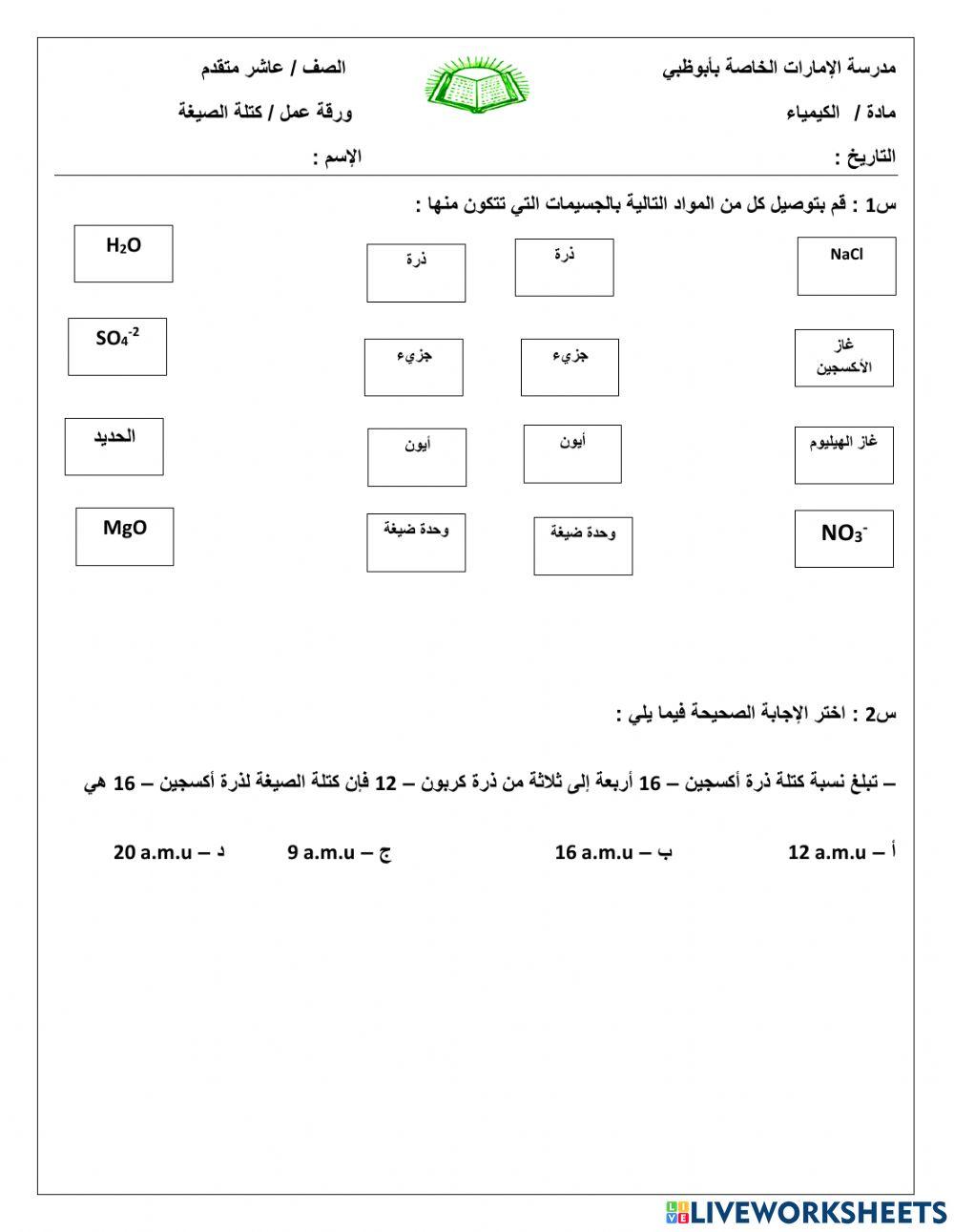 كتلة الصيغة