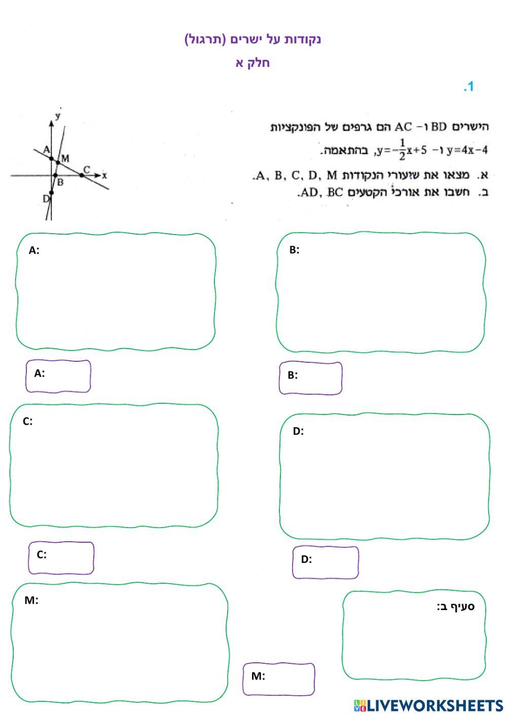 נקודות של ישרים חלק א
