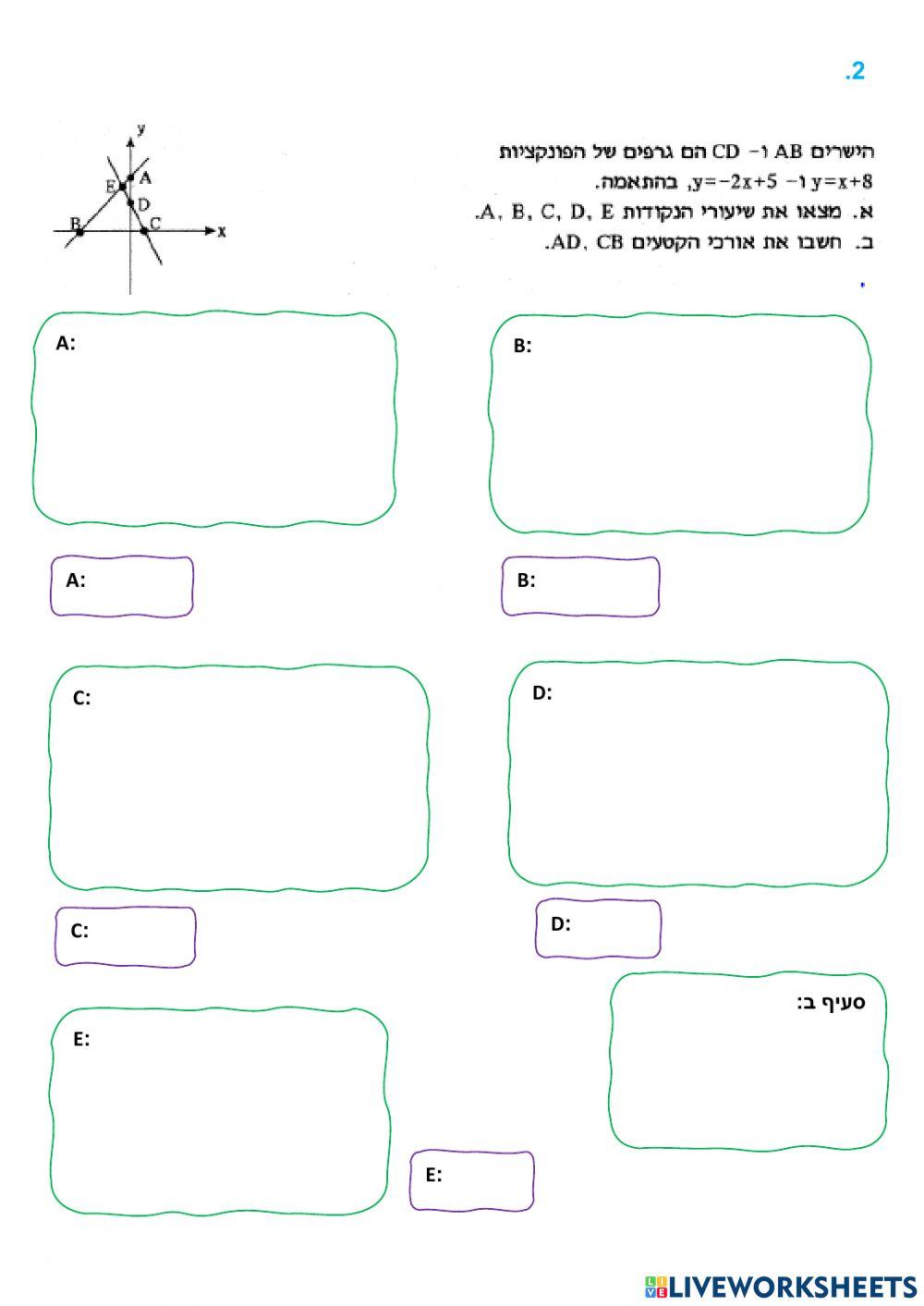 נקודות של ישרים חלק א