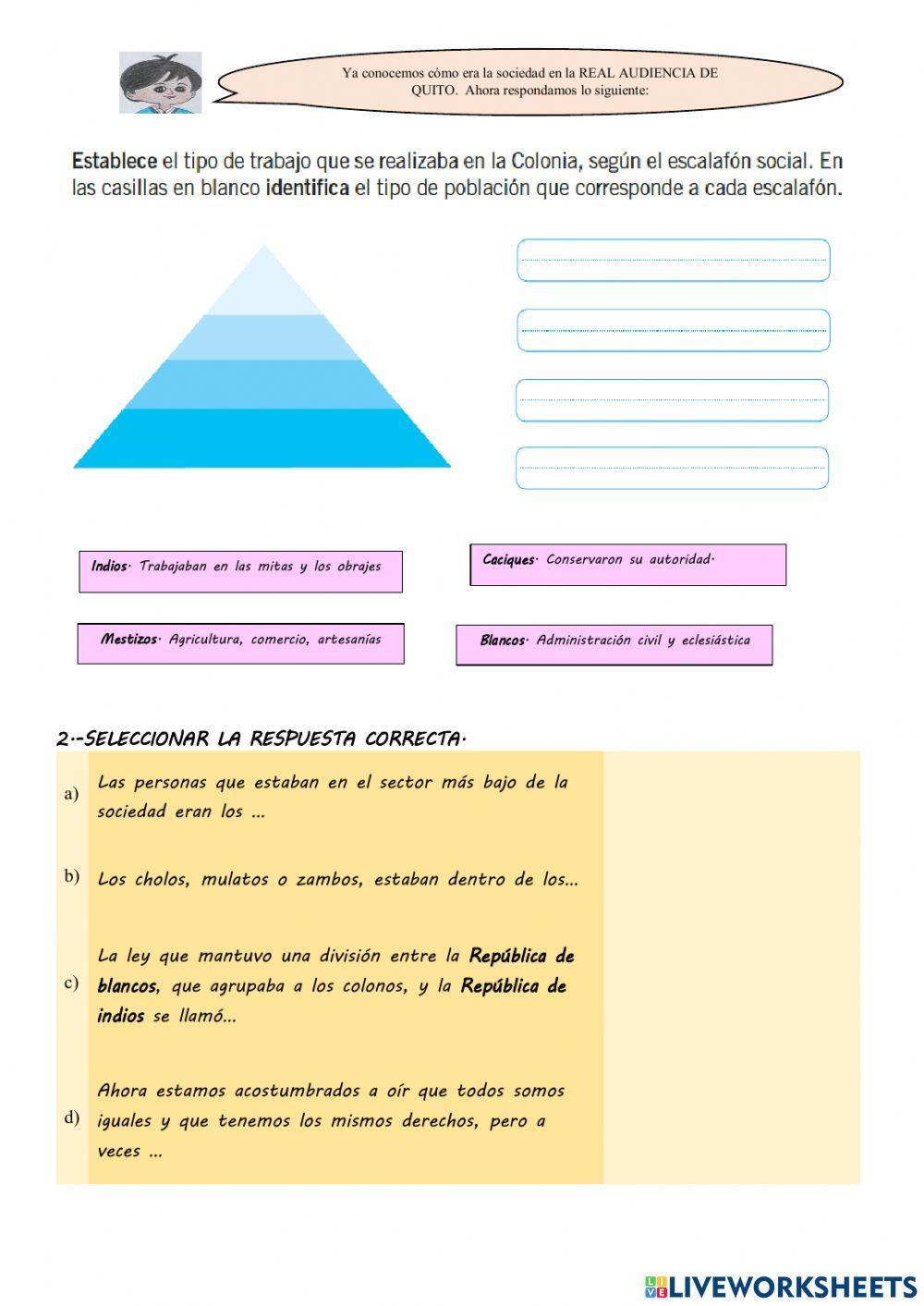 La sociedad colonial en Quito