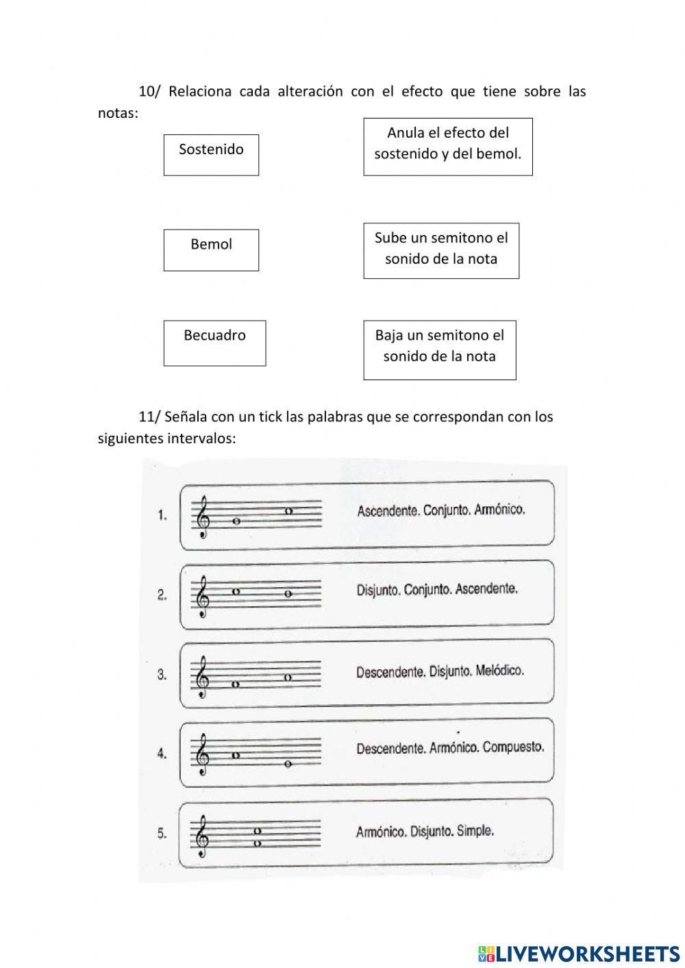 LA ALTURA EN MÚSICA. NOTAS,  TONO Y SEMITONO, ALTERACIONES, INTERVALOS