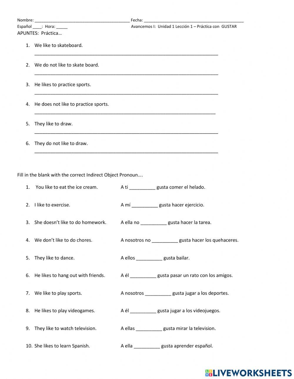 GUSTAR LE-LES-NOS Practica A