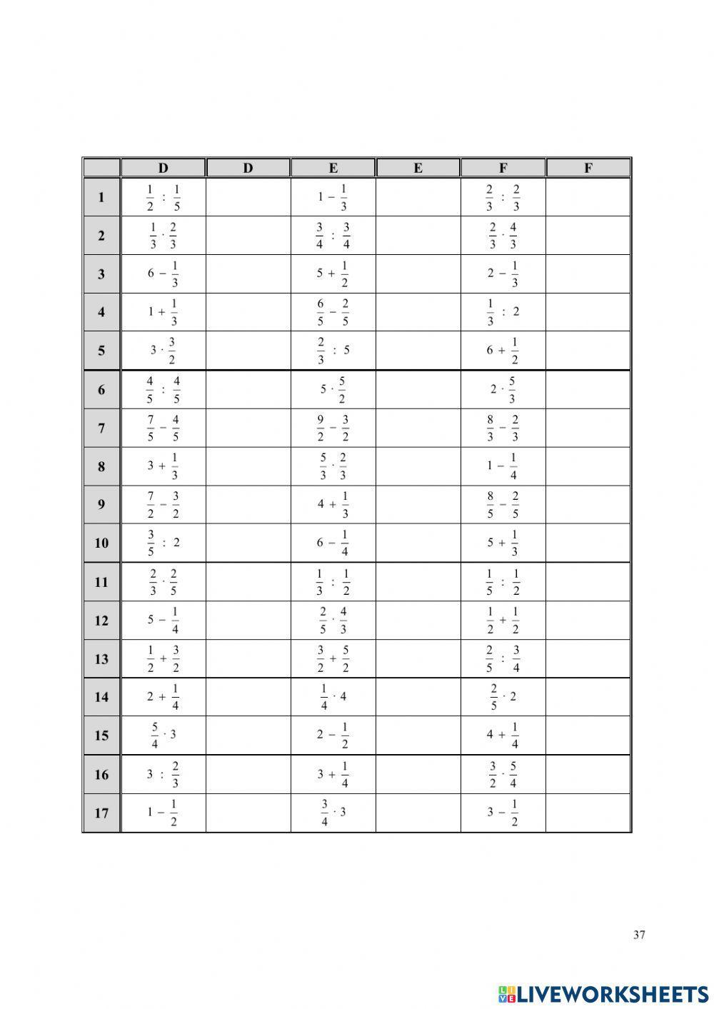 Operacións con fraccións 2