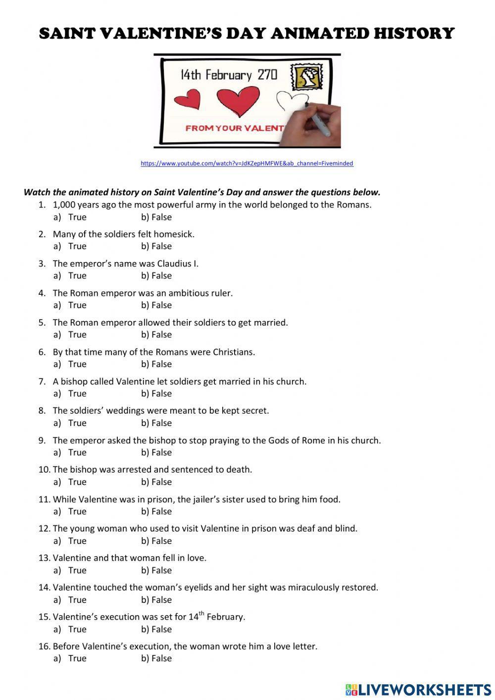 Video: Saint Valentine's Day Animated History Video: Saint Valentine's Day Animated History