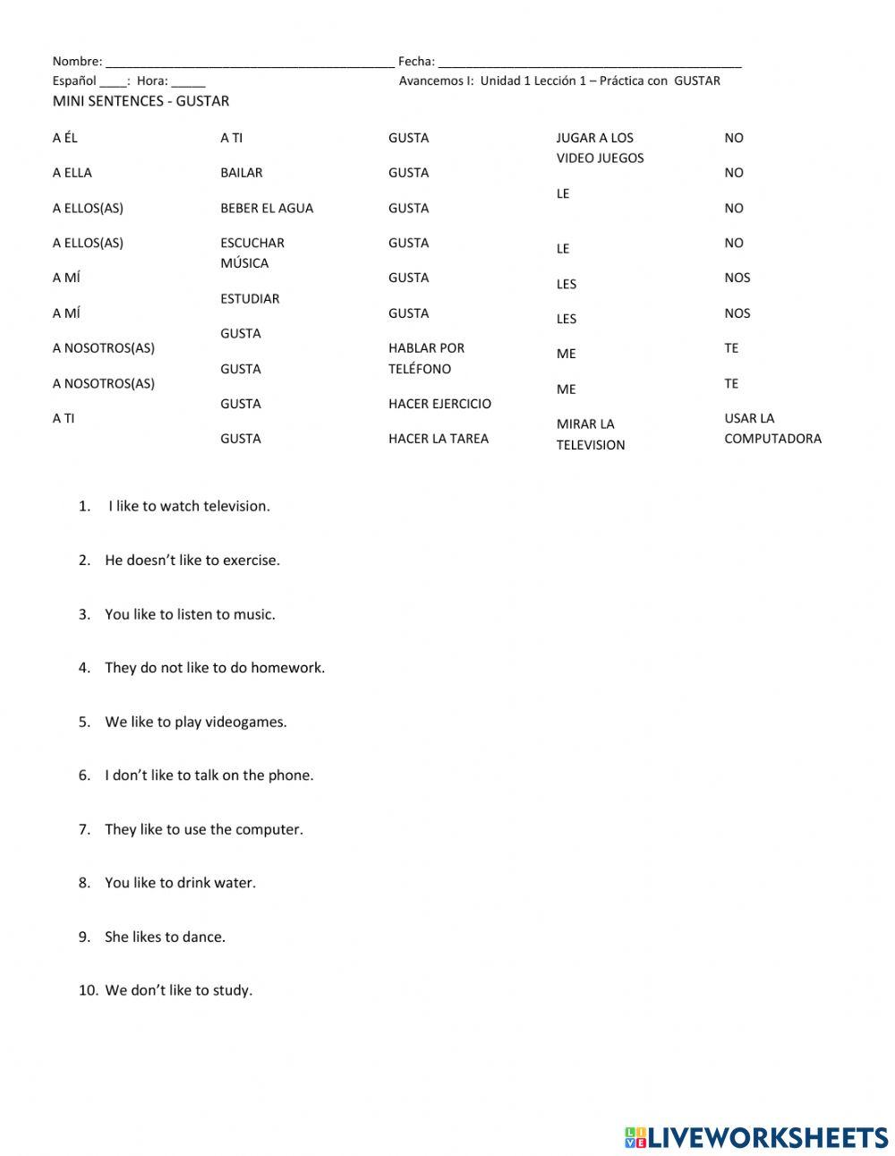 GUSTAR LE-LES-NOS Practica C