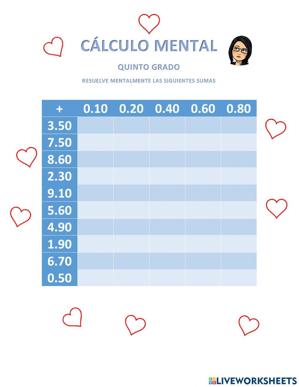 CÁLCULO MENTAL