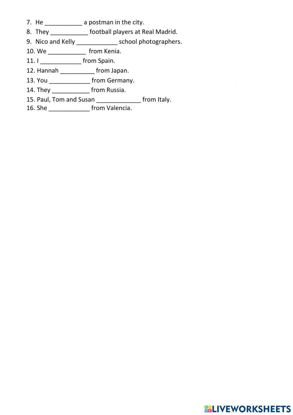 To be past afirmative