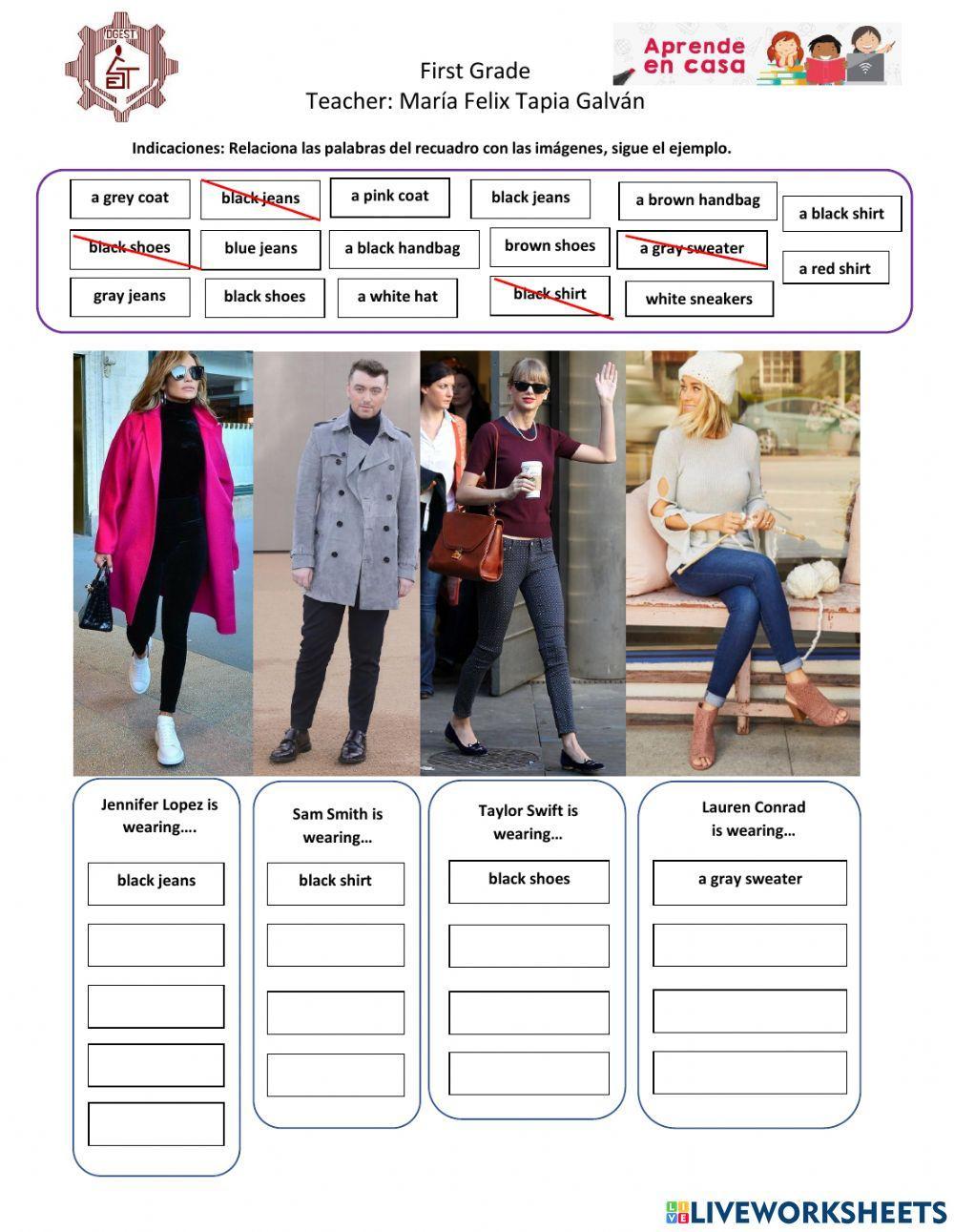 Describing what people are wearing