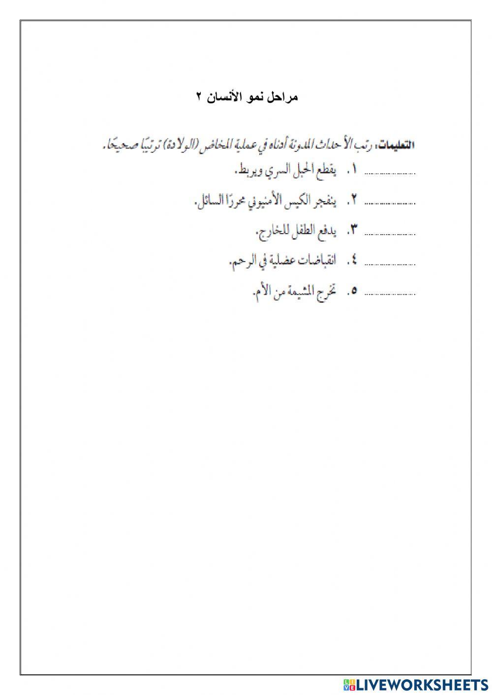 (مراحل نمو الانسان (الولادة