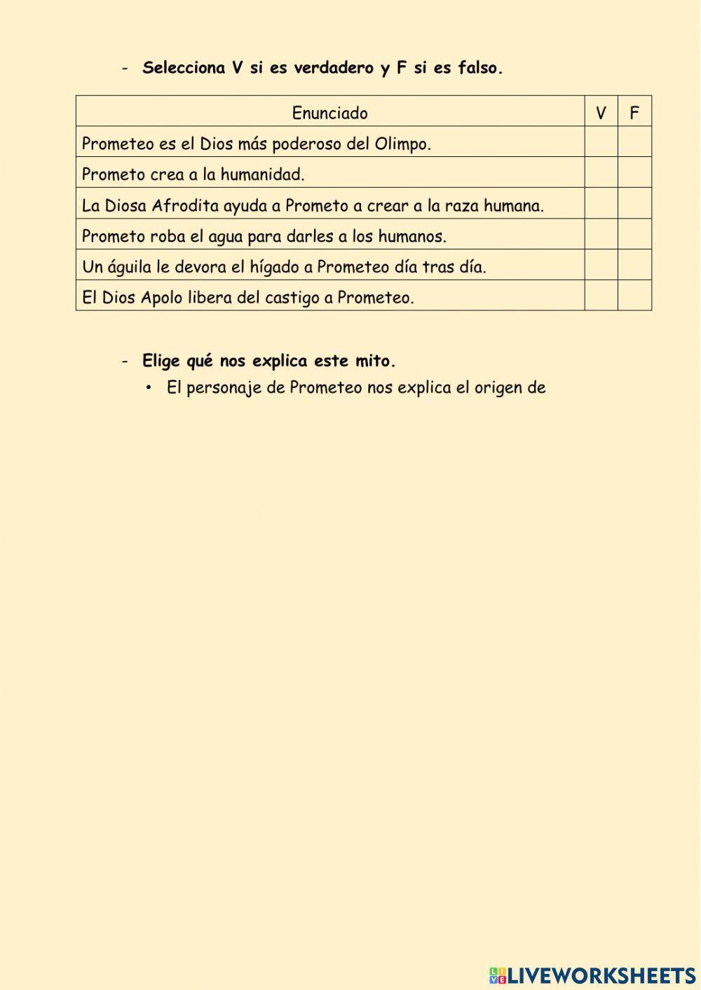 MITO: PROMETEO ENCADENADO